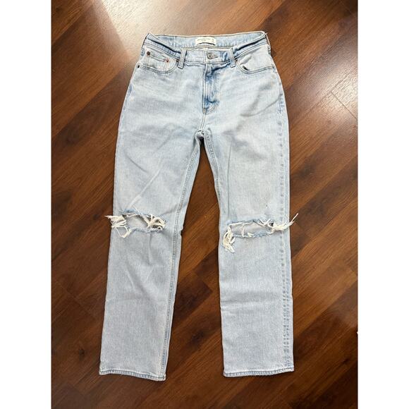 Abercrombie & Fitch Denim - Abercrombie & Fitch The Baggy Low Rise Jeans Casual Y2K Minimalist Sz 25/0
